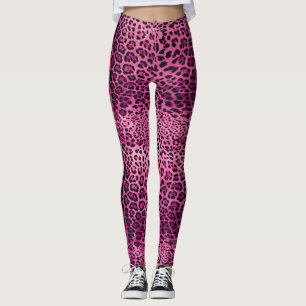 Leggings Impresión de leopardo rosa