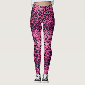 Leggings Impresión de leopardo rosa