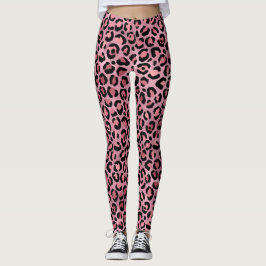Leggings Impresión de leopardo rosado