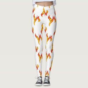Leggings impresión de llamas de fuego