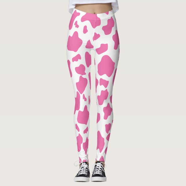 Leggings Impresión de mascota de fresa corta (Anverso)