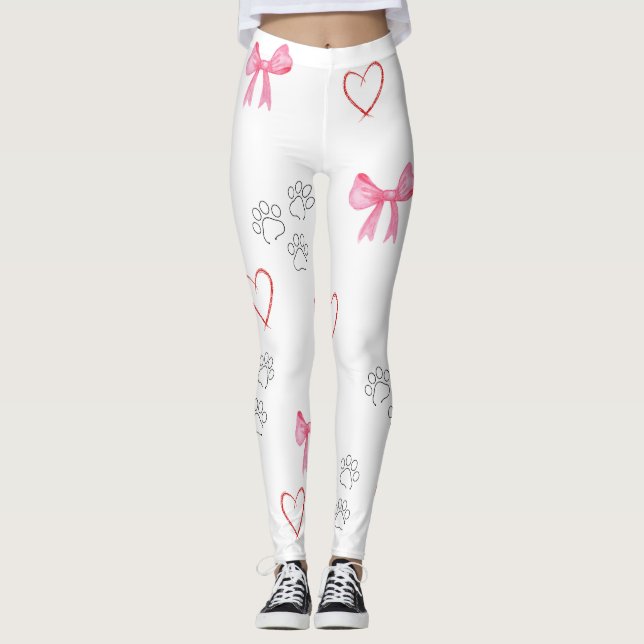 LEGGINGS IMPRESIÓN DE PÁGINA, CORAZÓN Y ARROJAS (Anverso)