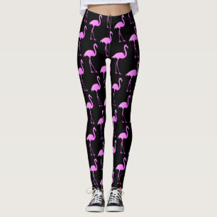 Leggings Impresión de pájaro rosa caliente yoga y entrena