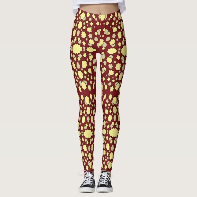 Leggings Impresión de palomitas por KRO (Anverso)