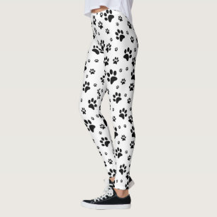 Leggings Impresión de papel blanco y negro divertida