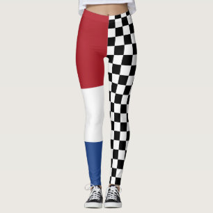 Leggings Impresión de patrón de marca de verificación en