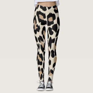 Leggings Impresión de piel morena y negra leopardo