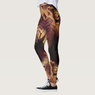 Leggings Impresión de piso de bosque