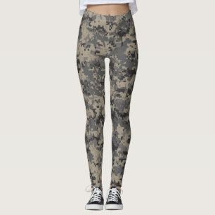 Leggings Impresión de píxel del ejército militar de camufla