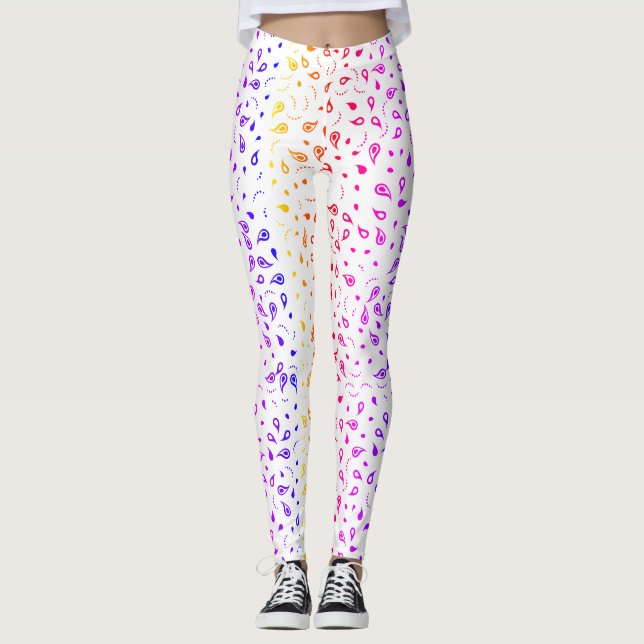 Leggings Impresión de Rainbow Paisley (Anverso)