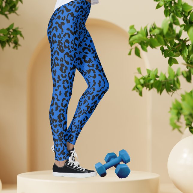 Leggings Impresión de Safari de Leopardo Azul (Subido por el creador)