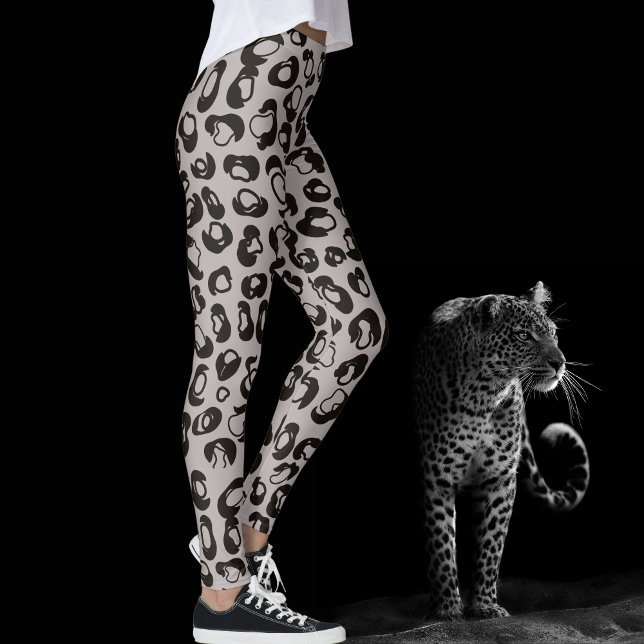 Leggings Impresión de Safari de Leopardo Gris (Subido por el creador)