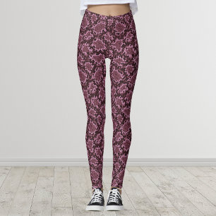 Leggings Impresión de serpientes rosadas