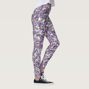 Leggings Impresión de textura Purpurina colorida