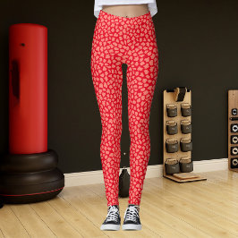 Leggings Impresión de tigre rojo