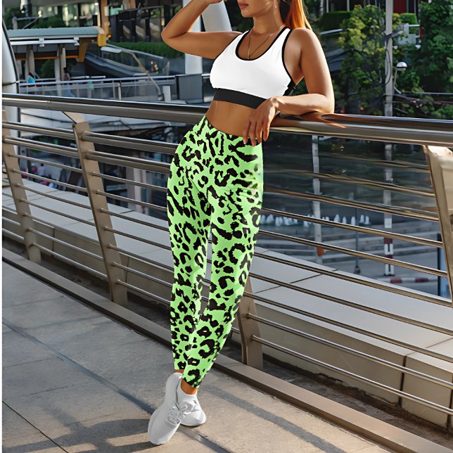 Leggings Impresión de tigre verde claro (Subido por el creador)