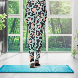 Leggings Impresión de tigre verde y azul de Aqua