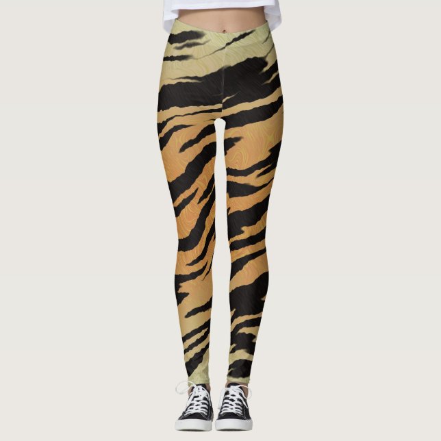 Leggings Impresión de tigres de tira de maíz (Anverso)