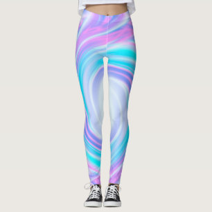 Leggings Impresión de tonos áridos líquido y púrpura pastel