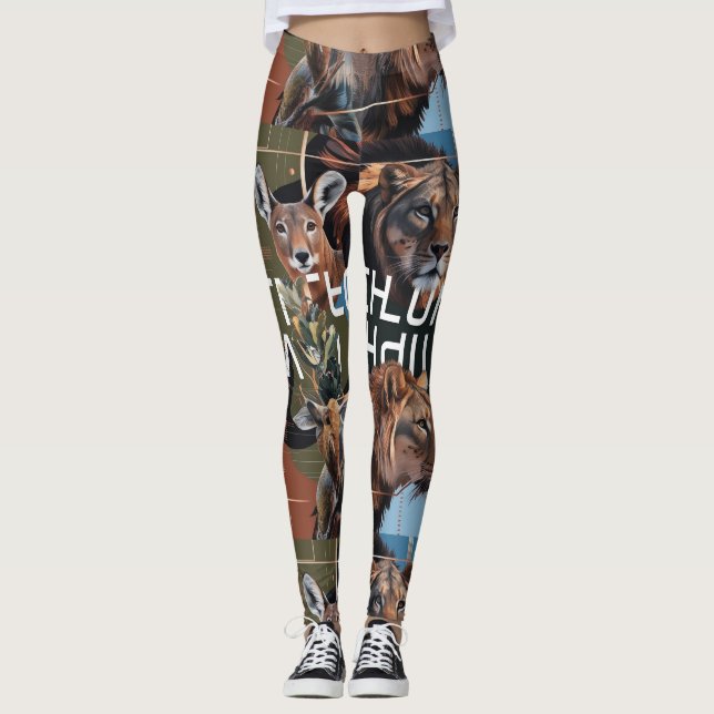 Leggings Impresión de vida silvestre (Anverso)