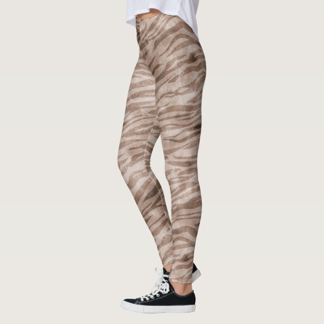 Leggings Impresión de zebra marrón (Izquierda)