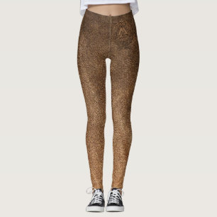 Leggings Impresión del cuero del guerrero de Viking