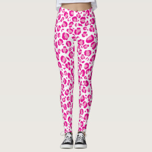 Leggings impresión del panel rosado en fondo personalizado