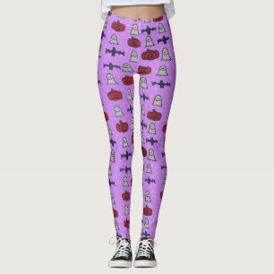 Leggings Impresión divertida Purple Halloween