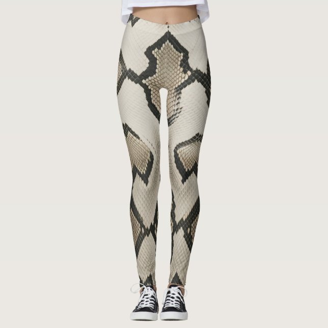 Leggings impresión elegante de tela de textura anaconda (Anverso)