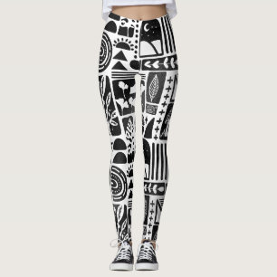 Leggings Impresión en blanco y negro