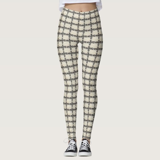 Leggings impresión en blanco y negro (Anverso)