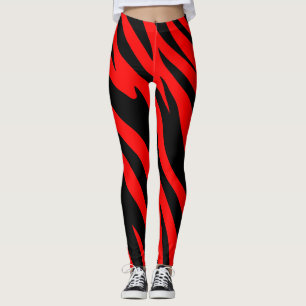 Leggings impresión en rojo y negro
