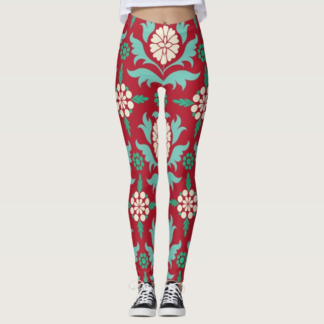 Leggings Impresión floral estilo Morris (Anverso)