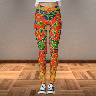 Leggings Impresión floral persa decorativa
