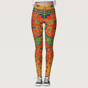 Leggings Impresión floral persa decorativa