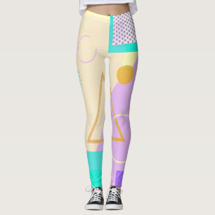 Leggings Impresión geométrica amarilla