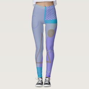 Leggings Impresión geométrica púrpura
