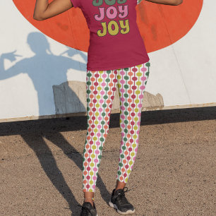 Leggings Impresión geométrica retro Navidades con patrones