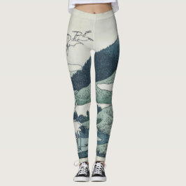 LEGGINGS IMPRESIÓN JAPONESA DE LA VENTAJA DE LA LUNA IMPRES