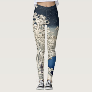 LEGGINGS IMPRESIÓN JAPONESA DE NIEVE CAYENDO LECTURAS IMPRE