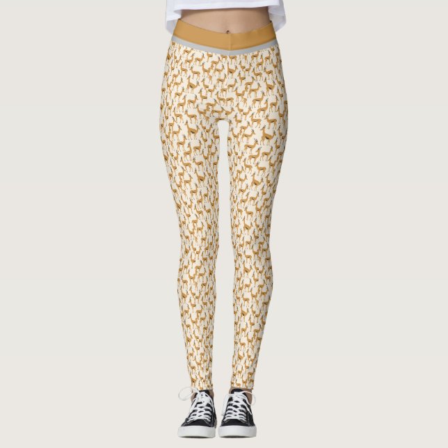 LEGGINGS "IMPRESIÓN LARGA DE GAZELLE" - JUEGOS DE USO ACTIV (Anverso)