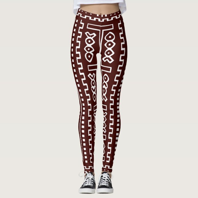 Leggings Impresión maxi de Brown Mudcloth (Anverso)