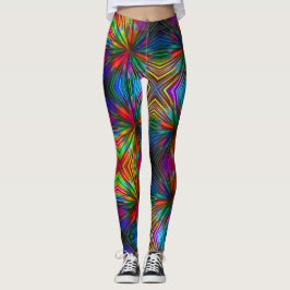 Leggings Impresión psicodélica colorida