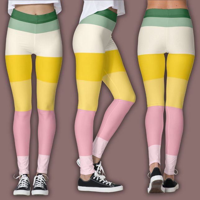Leggings Impresión Retro | Bloque de Color (Subido por el creador)