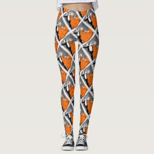 Leggings Impresión retro de salón de baile de pareja de bai