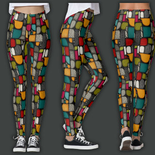 Leggings Impresión Retro Vidrio de Iglesia