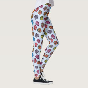 Leggings Impresión Rosa Araña, Patrón floral de estilo mode
