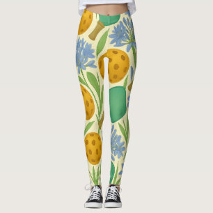 Leggings Impresión sin problemas de la bola de remo floral 