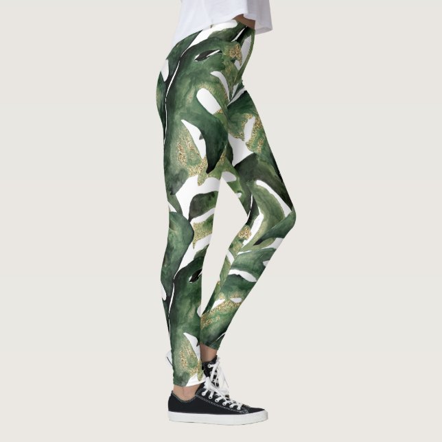 Leggings Impresión tropical en acuarela (Derecha)