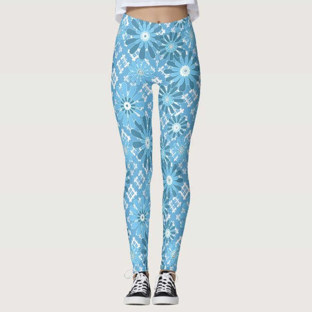 Leggings Impresionante bl floral de chicharrón moderno y ab (Anverso)